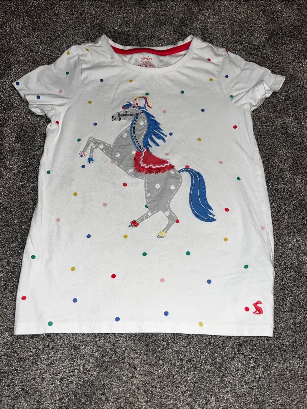 Joules made for mischief girls horse tee 11y